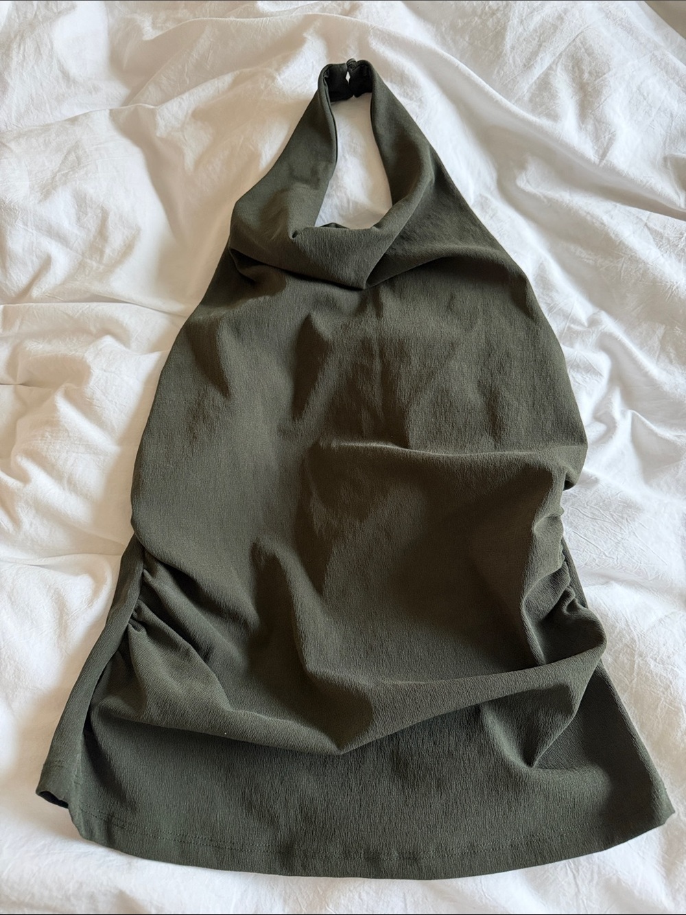 H&M Olive Green Halter Neck Top